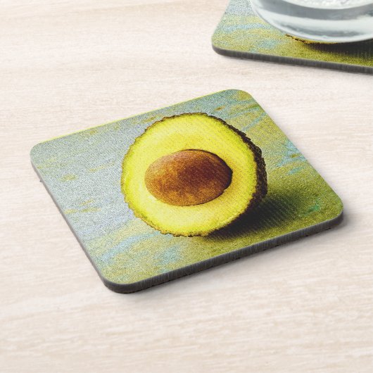 「ハーフ・アボカド」かわいい写真。買今 コースター (左側)
