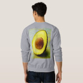 「ハーフ・アボカド」かわいい写真。買今 スウェットシャツ (裏面フル)