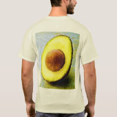 「ハーフ・アボカド」かわいい写真。買今 Tシャツ (裏面)