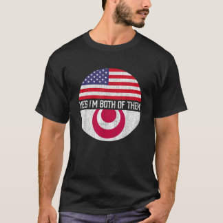 ハーフ・アメリカン・ハーフ沖縄USA国旗と家族の遺産 Tシャツ
