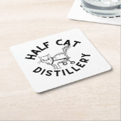 ハーフ·キャット·コースター スクエアペーパーコースター (アングル)