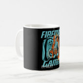 ハーフ・ゲーマー、ハーフ・ファイア・ファイター コーヒーマグカップ (正面左)