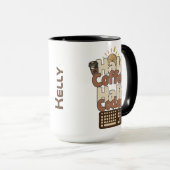 ハーフ・コーヒー、ハーフ・コーダ マグカップ (正面右)