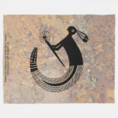 ハーフ・ジャック・ラビットとハーフ・ラトル・ヘビ フリースブランケット (正面(横))