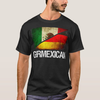 ハーフ・ドイツ・半メキシコ国旗Germexican Hispani Tシャツ