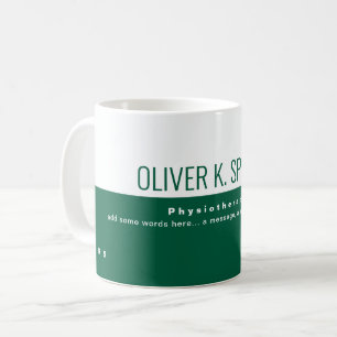 ハーフ・ハンター・グリーン・ハーフ・ホワイト コーヒーマグカップ