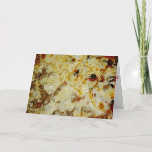 「ハーフ&ハーフピザ」誕生日カード カード (正面)
