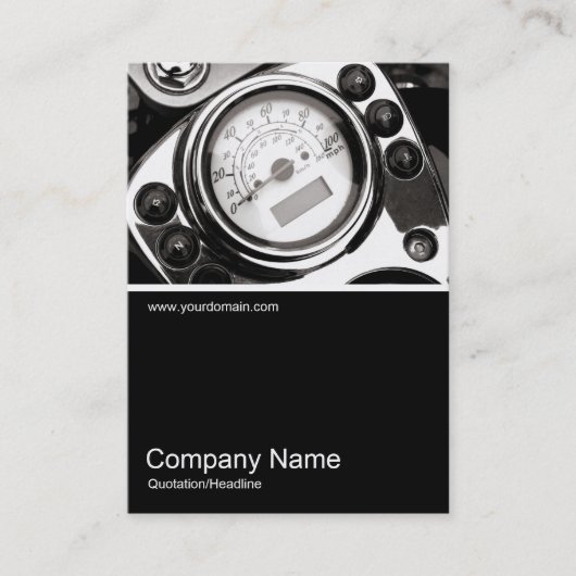 ハーフ&ハーフフォト0342 – バイクスピードメータ 名刺 (正面)
