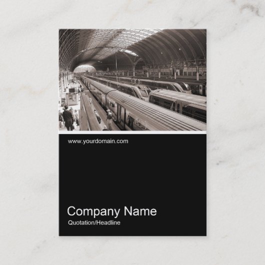 ハーフ&ハーフフォト042 – パディントン駅 – ロンドン 名刺 (正面)