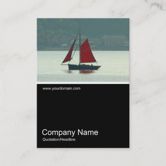 ハーフ&ハーフ写真0256 -ヴィンテージセーリングヨット 名刺 (正面)