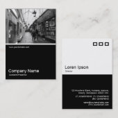 ハーフ&ハーフ写真0319 -ショッピングアーケード 名刺 (正面/裏面)