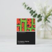 ハーフ&ハーフ写真085 -抽象芸術、油 名刺 (スタンド正面)