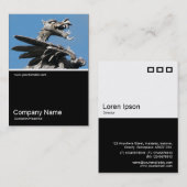 ハーフ&ハーフ0257 – ドラゴン,市役所,カーディフ 名刺 (正面/裏面)