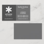 ハーフ&ハーフ（アスタリスク） – グレーの濃淡 名刺 (正面/裏面)