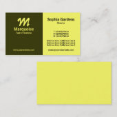 ハーフ&ハーフ – ブラウンとイエロー 名刺 (正面/裏面)