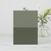 ハーフ＆ハーフ モスグリーン 封筒カード - カスタマイズ エンクロージャーカード (スタンド正面)