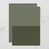 ハーフ＆ハーフ モスグリーン 封筒カード - カスタマイズ エンクロージャーカード (正面/裏面)