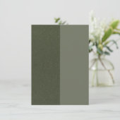 ハーフ＆ハーフ モスグリーン 封筒カード - カスタマイズ エンクロージャーカード (スタンド正面)