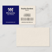 ハーフ&ハーフ-深いネービーブルー（クリームカード） 名刺 (正面/裏面)