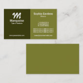 ハーフ&ハーフ-緑のシェード 名刺 (正面/裏面)