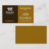 ハーフ&ハーフ – 茶色の色合い 名刺 (正面/裏面)