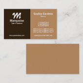 ハーフ&ハーフ – 茶色の色合い 名刺 (正面/裏面)