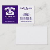 ハーフ&ハーフ（電話） – 深い紫と白 名刺 (正面/裏面)