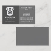 ハーフ&ハーフ(Wallphone) – グレーの濃淡 名刺 (正面/裏面)