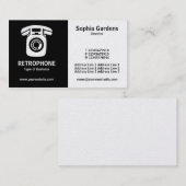 ハーフ&ハーフ(Wallphone) – ブラックとプラチナ 名刺 (正面/裏面)