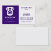 ハーフ&ハーフ(Wallphone)-深い紫と白 名刺 (正面/裏面)