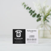 ハーフ&ハーフ(Wallphone) – 白黒(金ゴールド) 名刺 (スタンド正面)