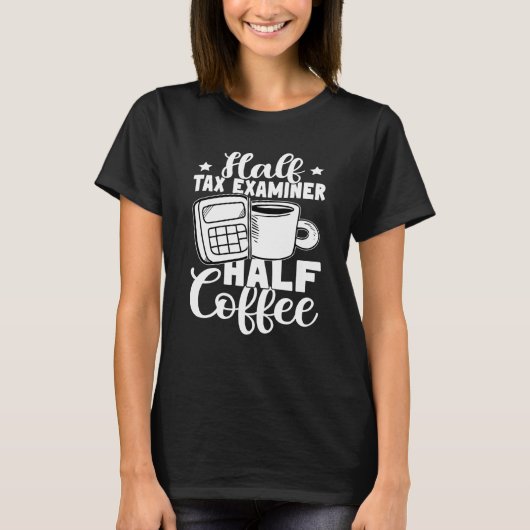 ハーフ・税制調査員ハーフ・コーヒー Tシャツ (正面)