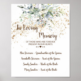 ハーブとグリーン イン ラビング メモリー ウェディング サイン