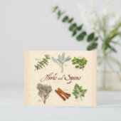 ハーブとスパイスのはがき ポストカード (スタンド正面)