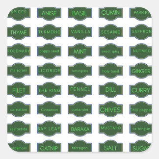 ハーブとスパイスのシール スクエアシール