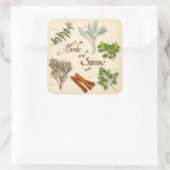 ハーブとスパイスのシール スクエアシール (バッグ)