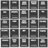 ハーブとスパイスのラベル |ガラス収納ラベル シール (正面)