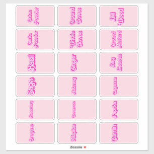 ハーブとスパイスの瓶ラベル シール