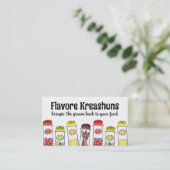 ハーブとスパイスボトル料理料理ビズカード 名刺 (スタンド正面)