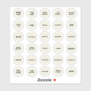ハーブとスパイスラベル シール