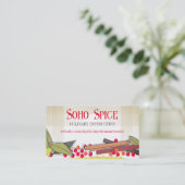 ハーブとスパイス料理料理ビズカード 名刺 (スタンド正面)