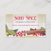 ハーブとスパイス料理料理ビズカード 名刺 (正面)