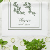 ハーブとスパイス植物タイム緑のキッチンタオル キッチンタオル (折り畳み)