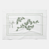 ハーブとスパイス植物タイム緑のキッチンタオル キッチンタオル (横)