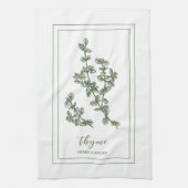 ハーブとスパイス植物タイム緑のキッチンタオル キッチンタオル (縦)