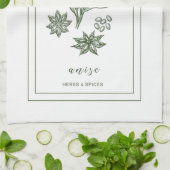 ハーブとスパイス植物ニセаグリーンキッチンタオル キッチンタオル (折り畳み)