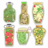 ハーブと野菜の保存食品 シール (正面)