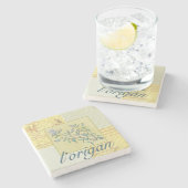 ハーブのオレガノの石のコースター ストーンコースター (横)