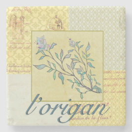 ハーブのオレガノの石のコースター ストーンコースター