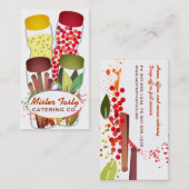 ハーブのスパイスのシェフのケイタリングビジネスカード 名刺 (正面/裏面)